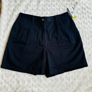 Lauren Ralph Lauren Navy Cotton Preppy Chino High Waisted Shorts Size 14P NEW
